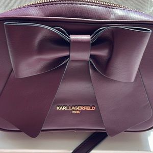 Karl Lagerfeld Bow Crossbody (Merlot)